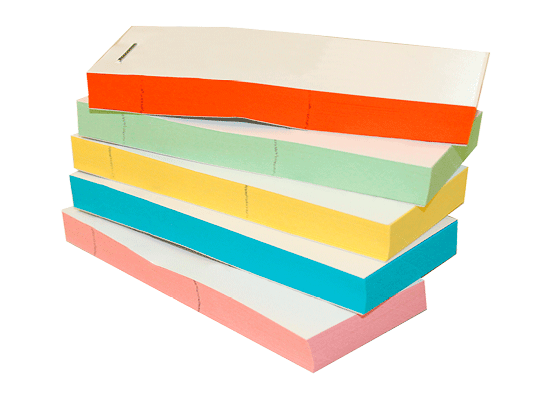 Biglietti con carta colorata